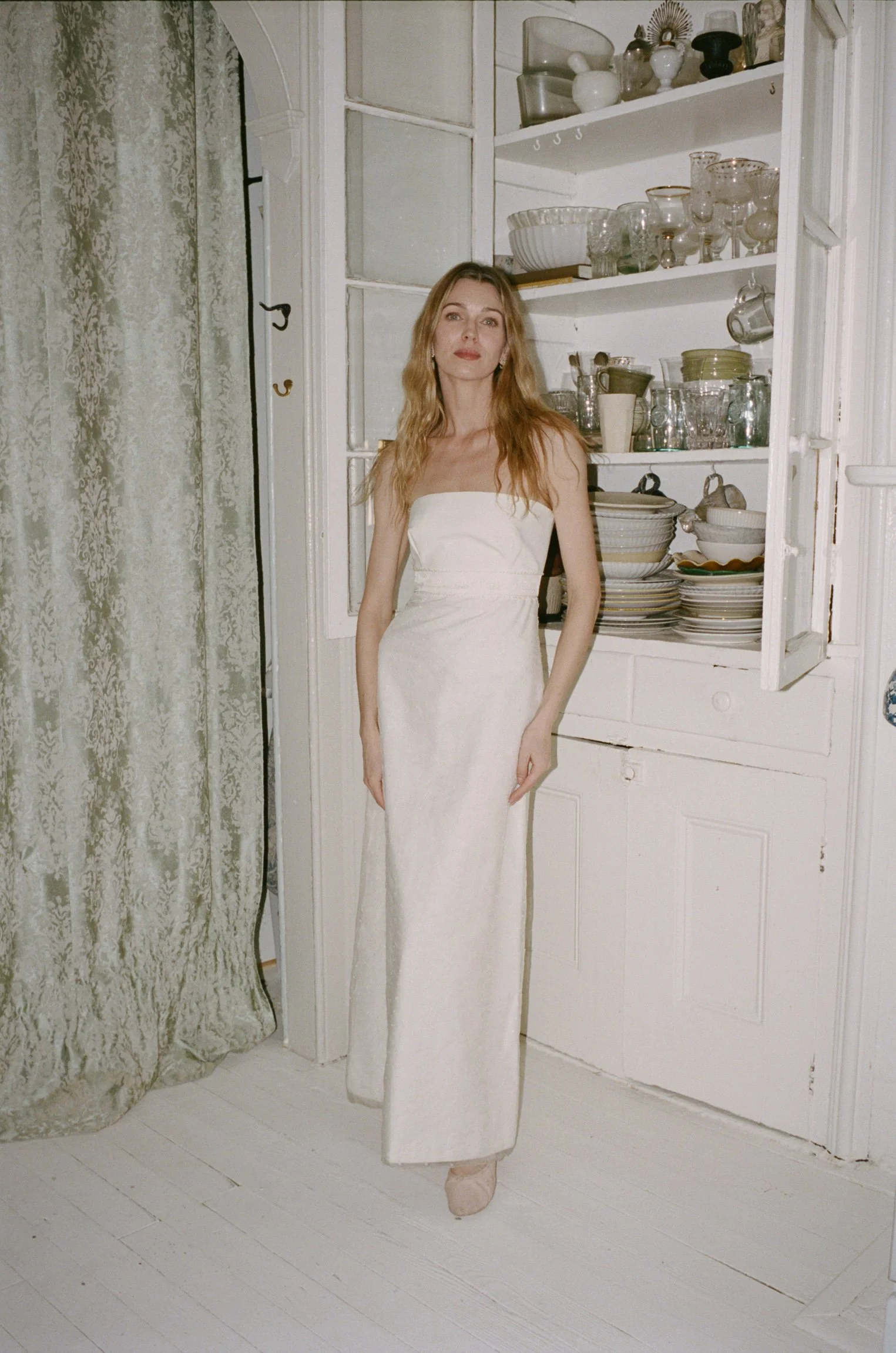 【FW25】MAXMARA PIANOFORTE タフタドレス Max Mara Pianoforte Strapless Embroidered Organza Gown
